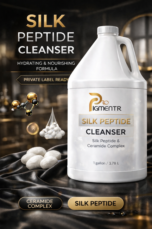 Silk peptide cleanser